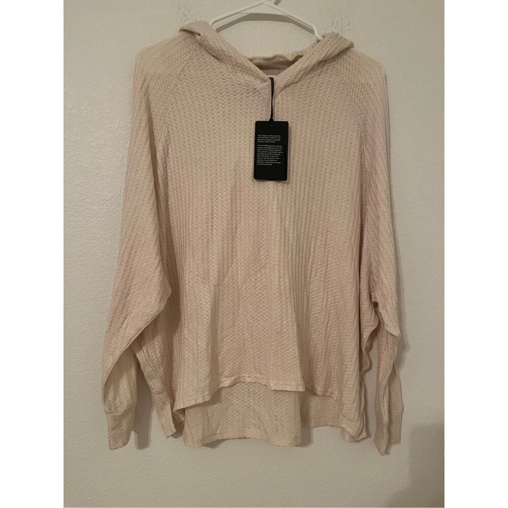 Chaser Oatmeal Textured All Day Wear Lightweight Hoodie Sweater NEW